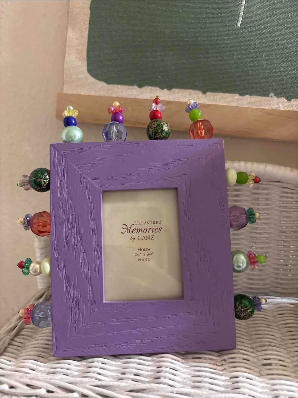 GANZ Purple Beaded Accent Picture Frame